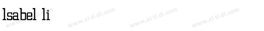 lsabel light字体转换